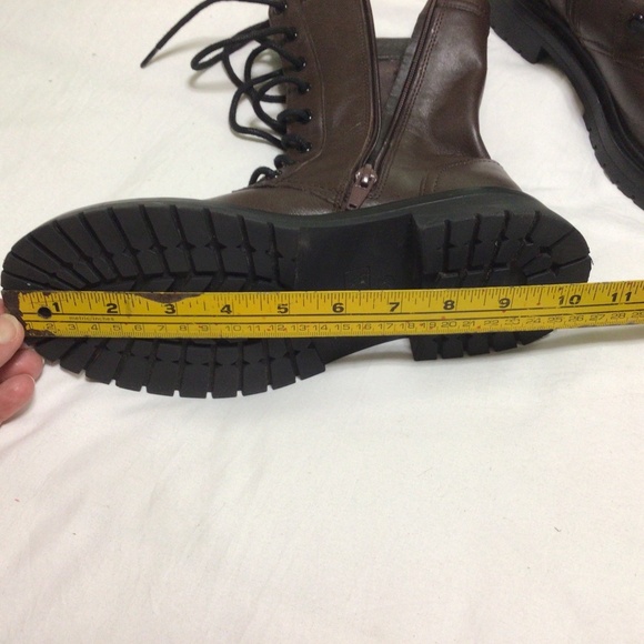 Zara Brown Lace Up Boots - Picture 11 of 13